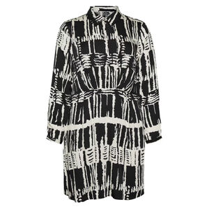 VERO MODA Plus Cindy Ecovero Short Shirt Dress in Black Size 18